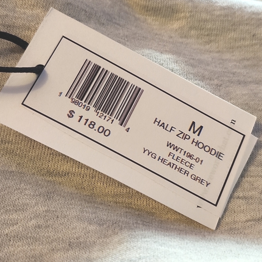 REVOLVE WeWoreWhat Size Medium Cropped Half Zip‎ Hoodie Heather Grey NWT - Picture 8 of 10